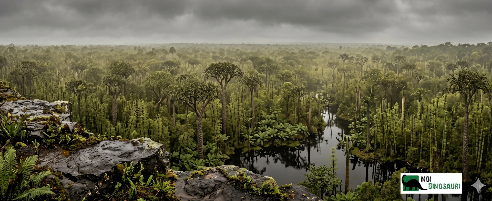Foresta del Carbonifero, vista da un dirupo