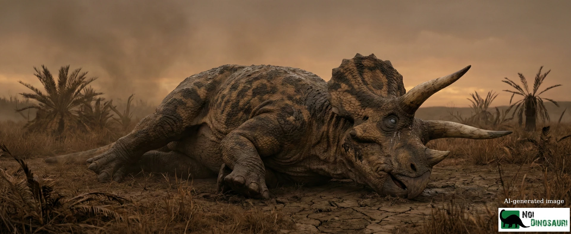 Triceratops nach Meteoriteneinschlag tot